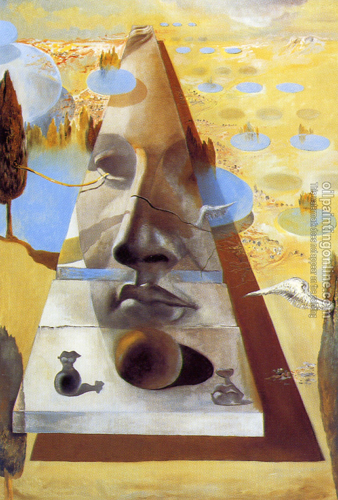 Dali, Salvador - Apparition of the Visage of Aphrodite of Cnidos in a Landscape